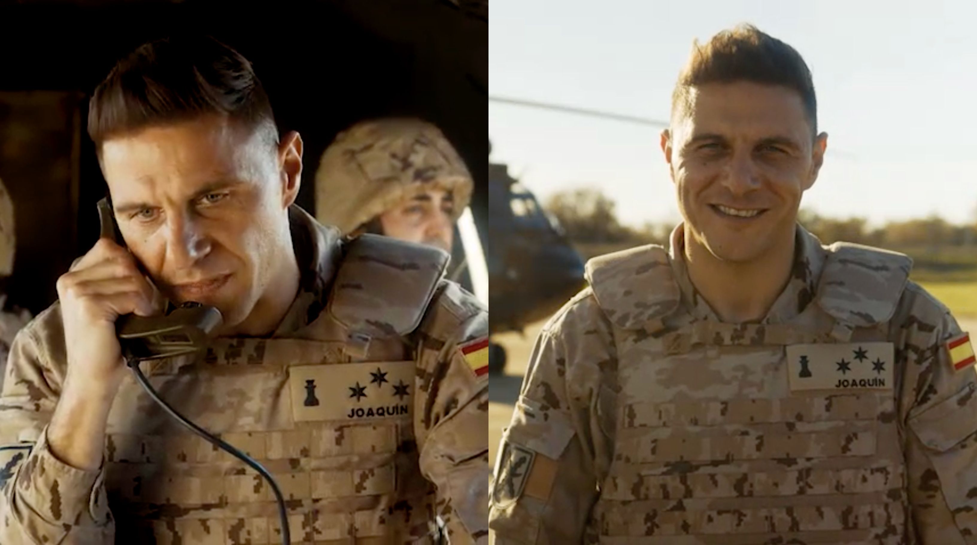 Joaquín Sánchez, jugador del Betis, durante el vídeo para darle ánimo a las Fuerzas Armadas.