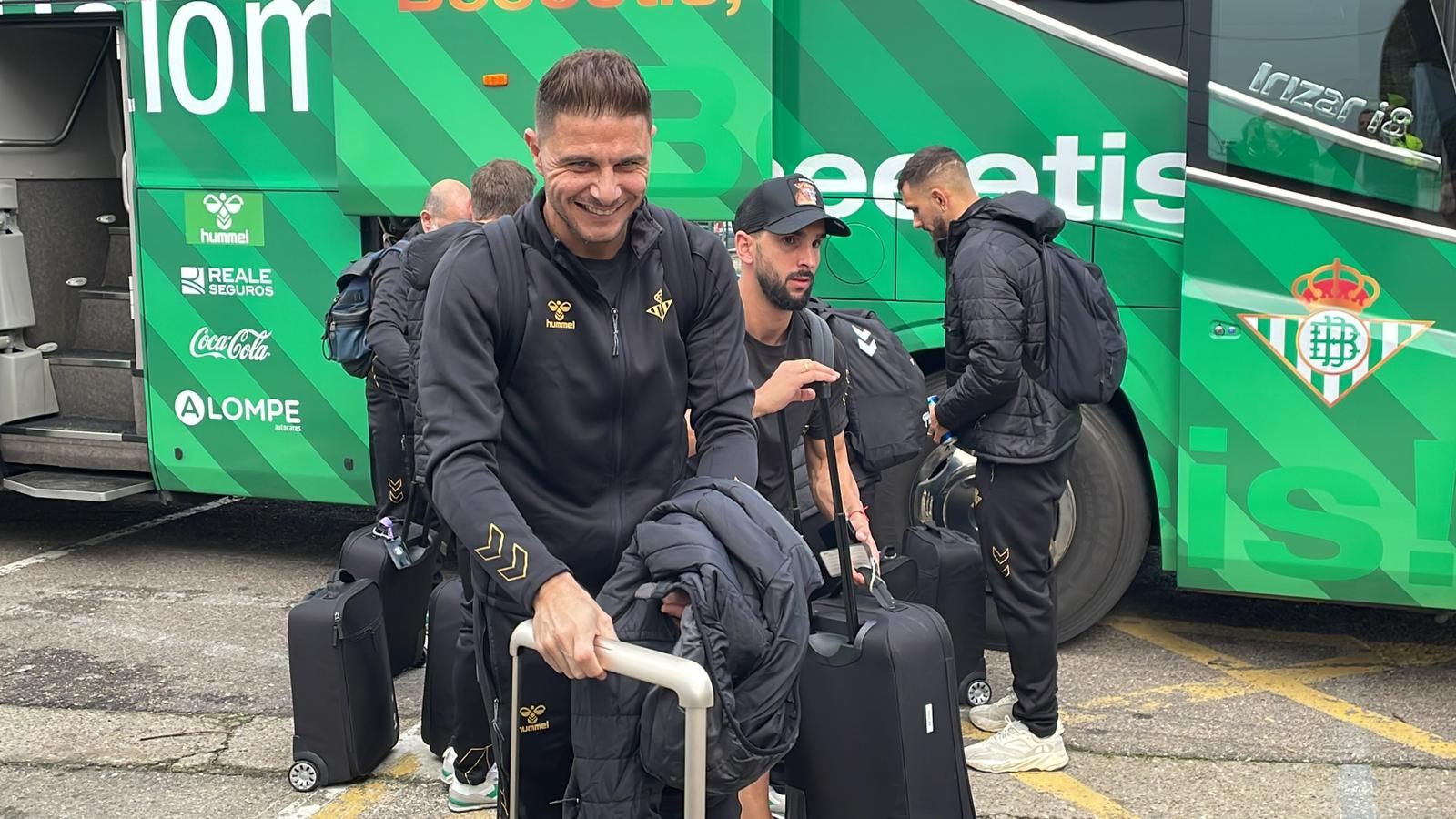 Joaquín, en la expedición del Betis