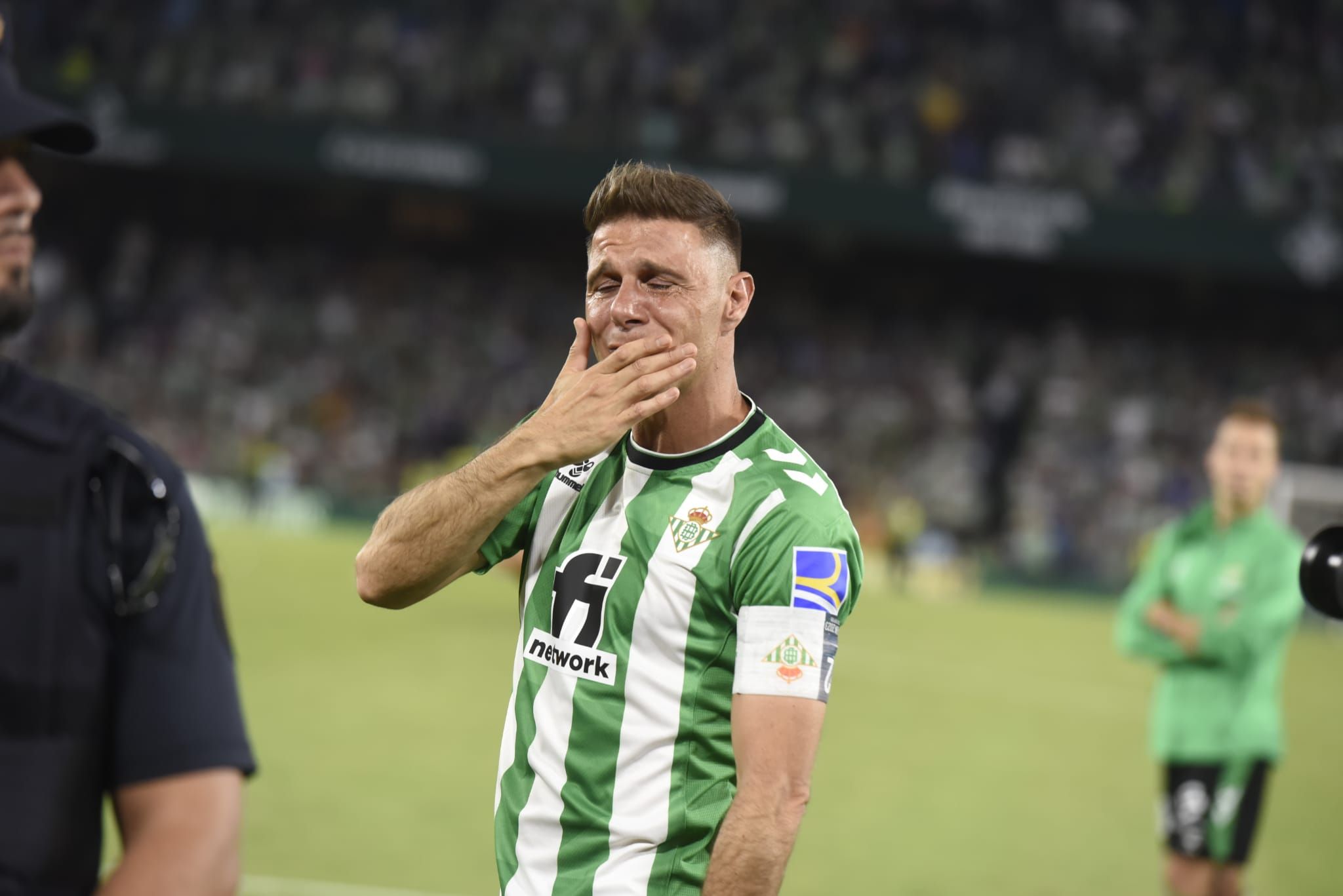 Joaquín llorando en su despedida