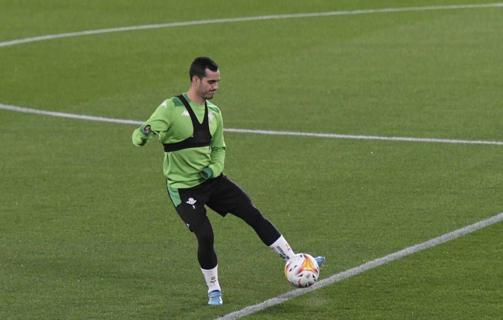  Juanmi, en el entrenamiento de este sábado