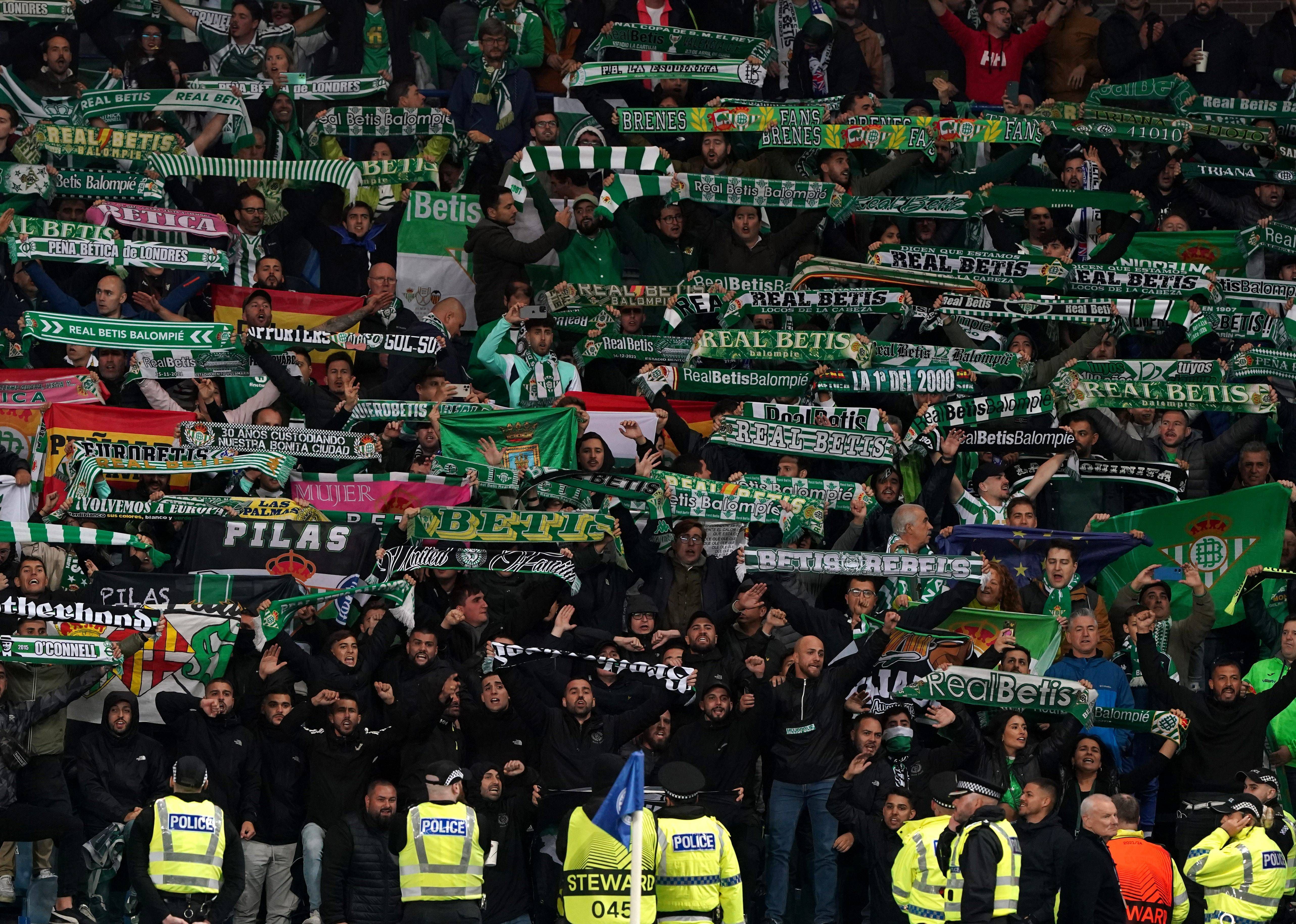  La afición del Betis, en el partido ante el Rangers