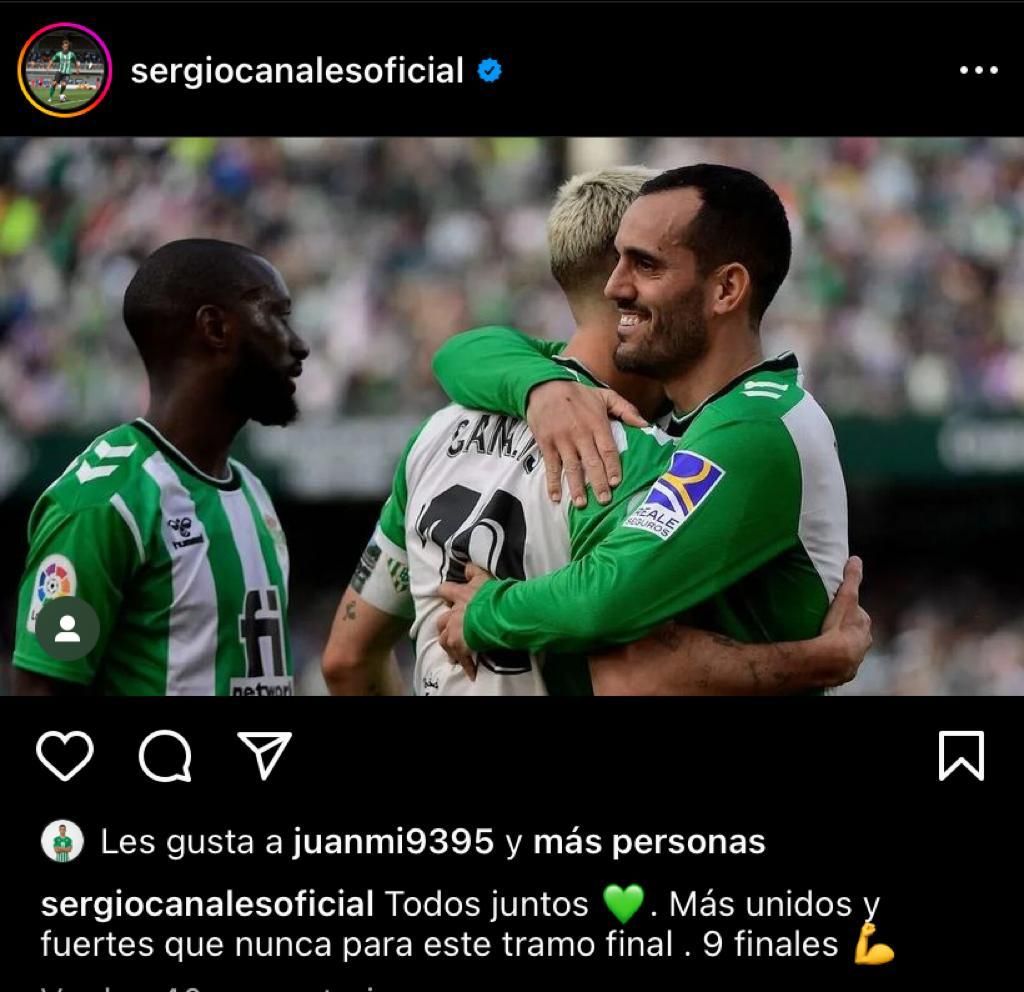  La publicación de Canales junto a Juanmi.