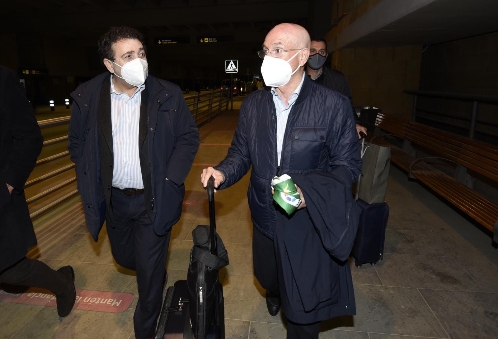 Serra Ferrer, junto a Caro Ledesma a su llegada a Sevilla hace unos días.