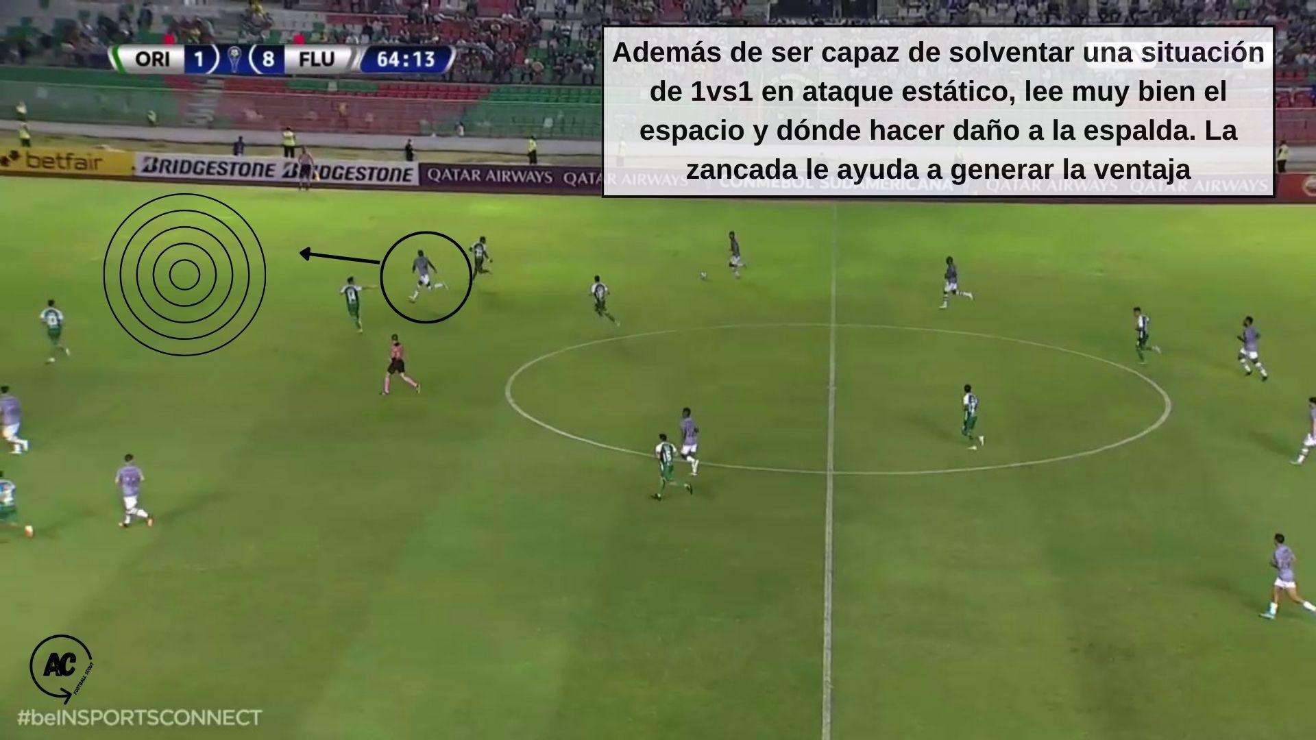 Luiz Henrique demuestra inteligencia para encontrar los espacios