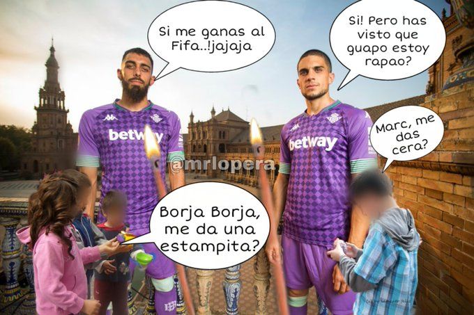  @MrLopera y su meme de la segunda equipación del Real Betis Balompié.