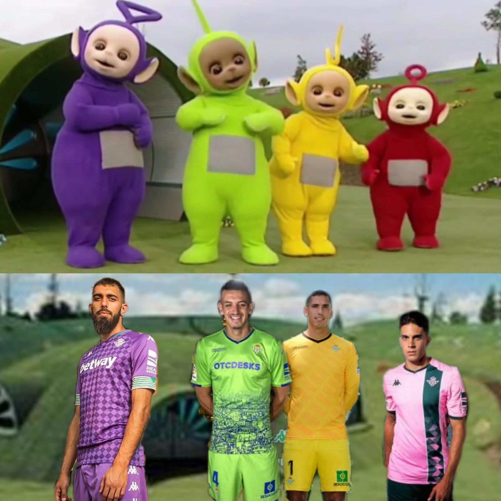  Memes de la segunda equipación con los telettubies y otras camisetas.