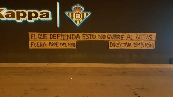  Pancartas del pasado mes de diciembre contra el Betis.