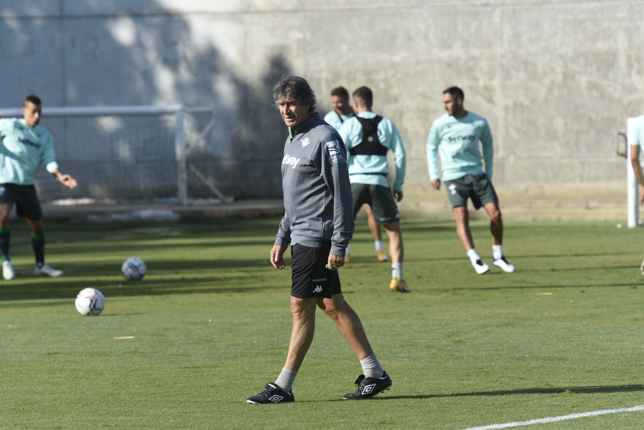  Pellegrini, en el entrenamiento de este jueves.
