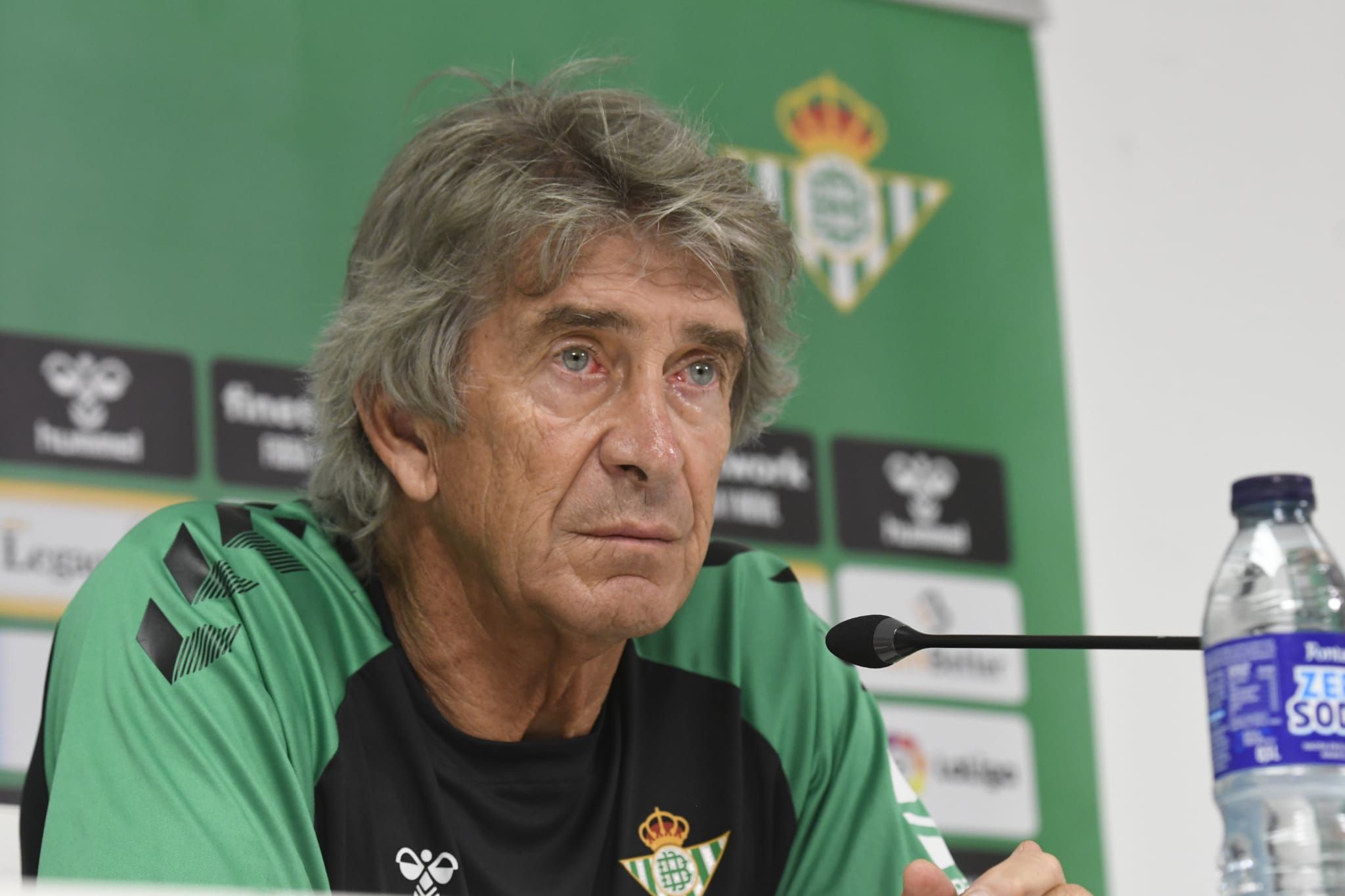  Pellegrini, en la rueda de prensa.