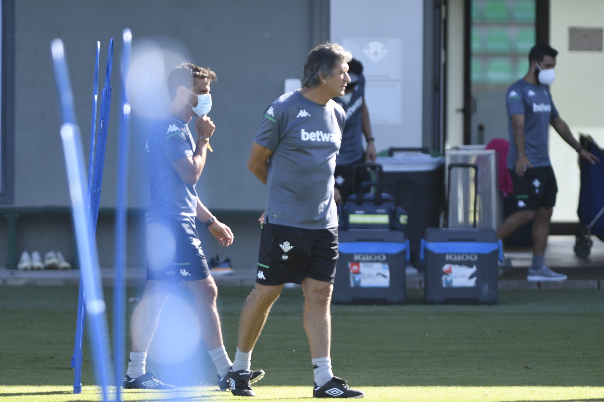  Pellegrini, en el entrenamiento del Betis..