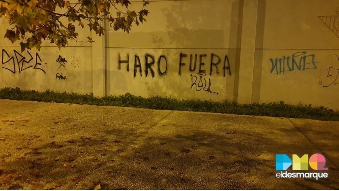  Las pintadas en la Ciudad Deportiva del Betis.