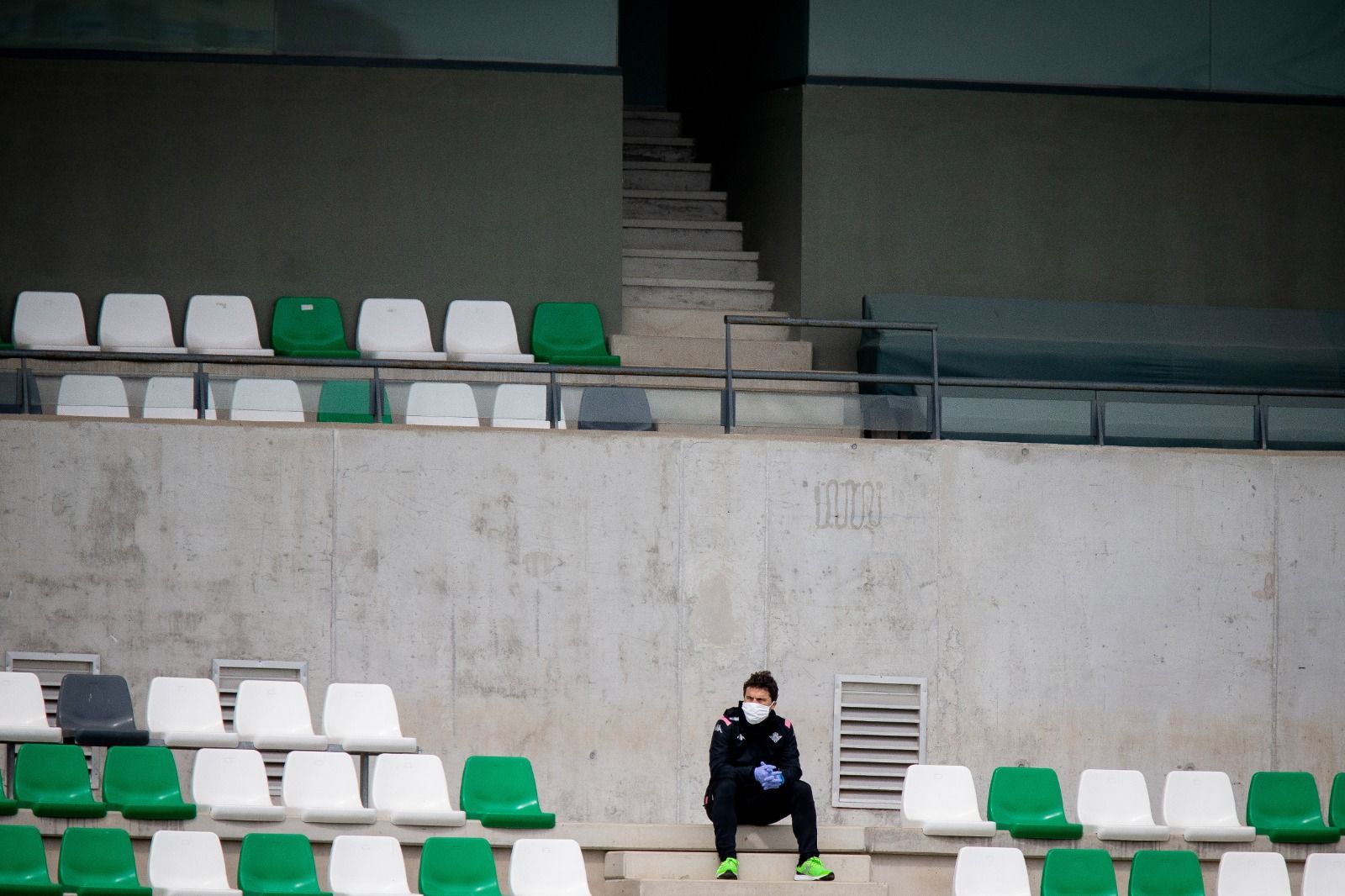 Rubi, en el entrenamiento.