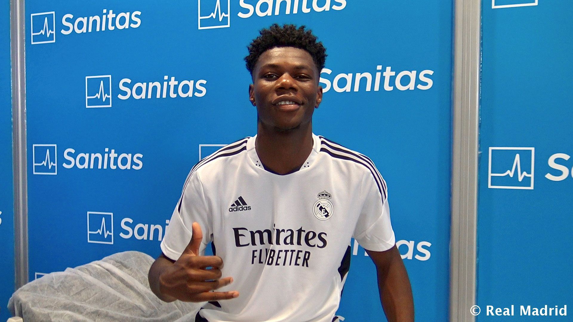 Tchouaméni, en su reconocimiento médico.