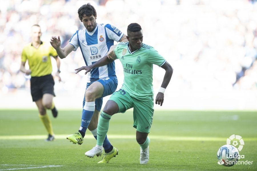 Vinícius y Granero, durante el Real Madrid-Espanyol (Vía LaLiga).
