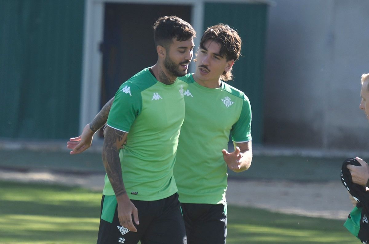 Camarasa y Bellerín, en un entrenamiento