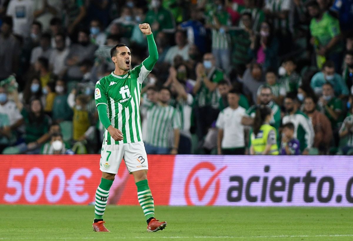  Juanmi celebra su gol en el Betis - Valencia.