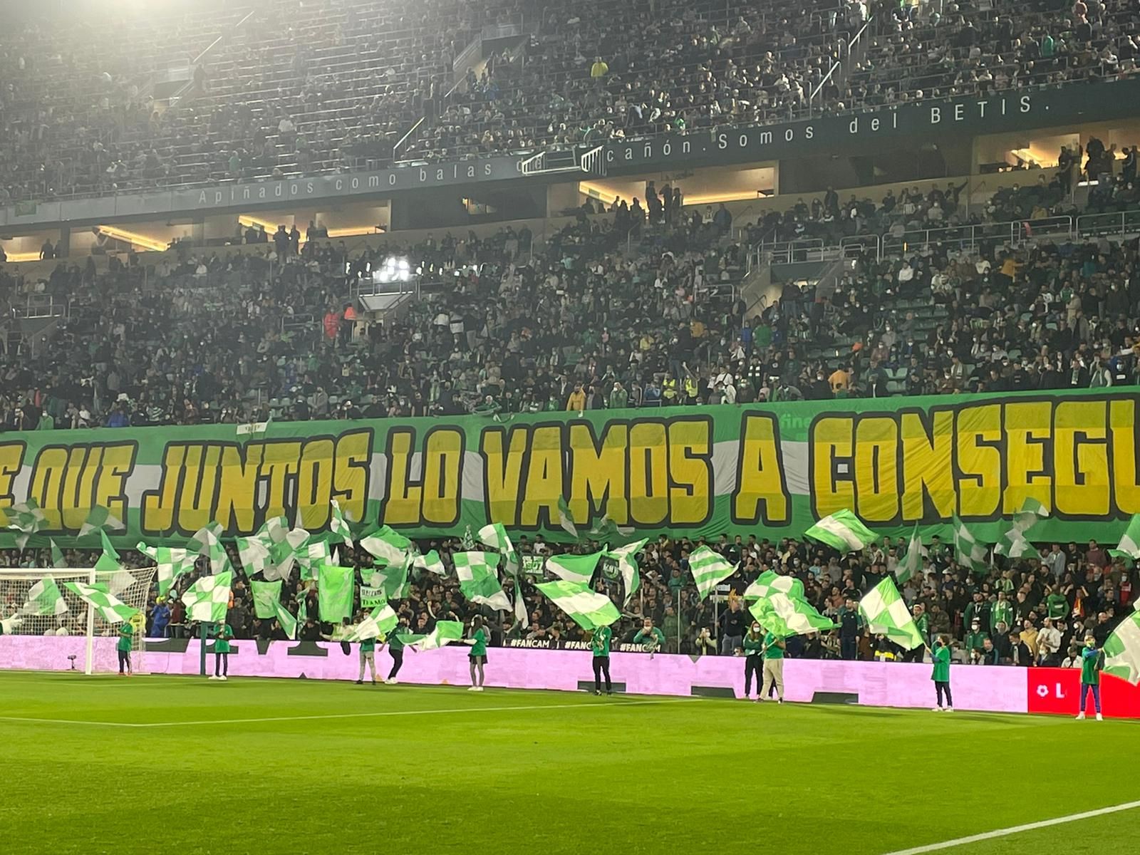  La afición del Betis, en el partido ante la Real Sociedad.