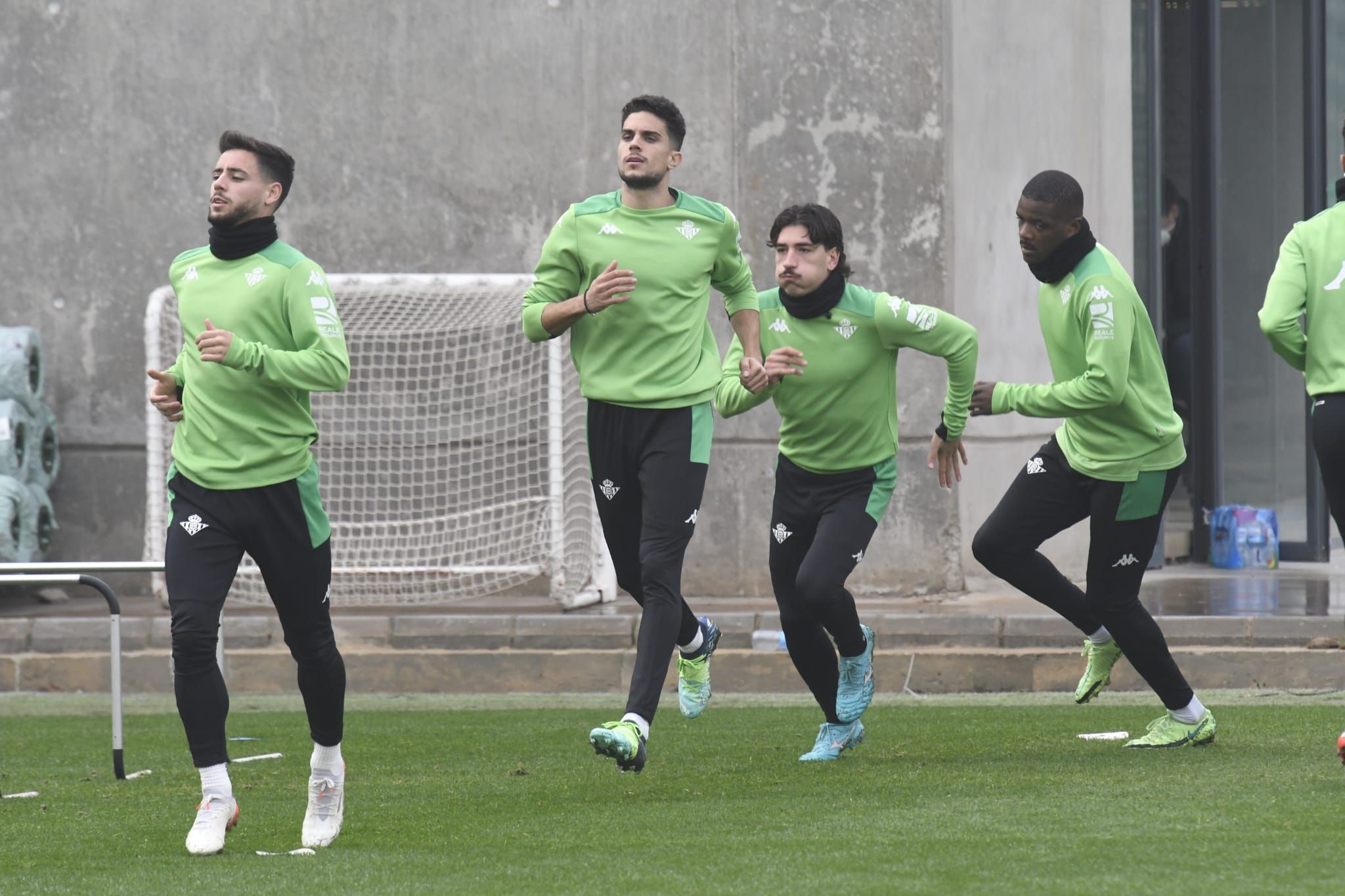 Imagen del entrenamiento de este martes.