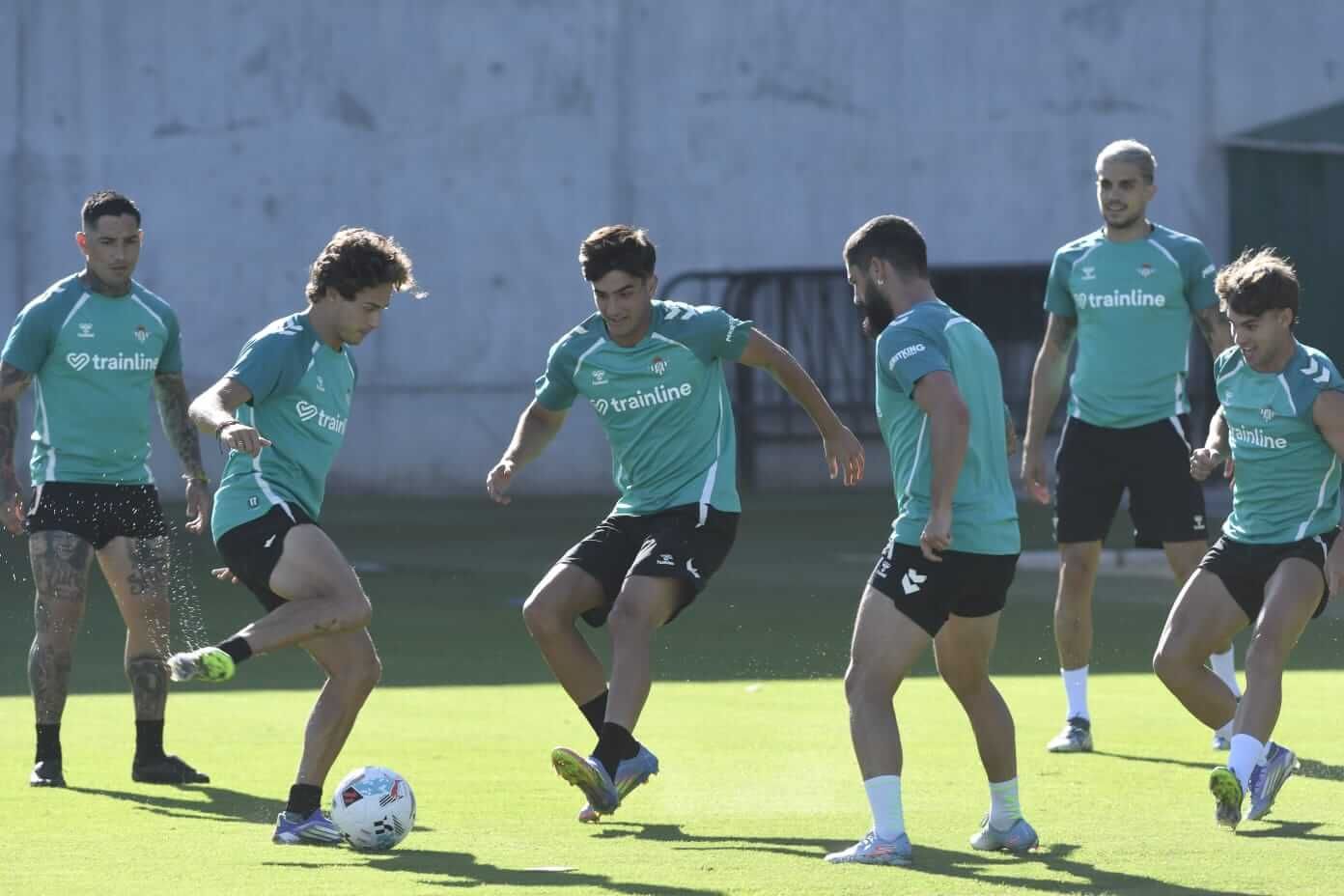 Morante, en el entrenamiento del Betis