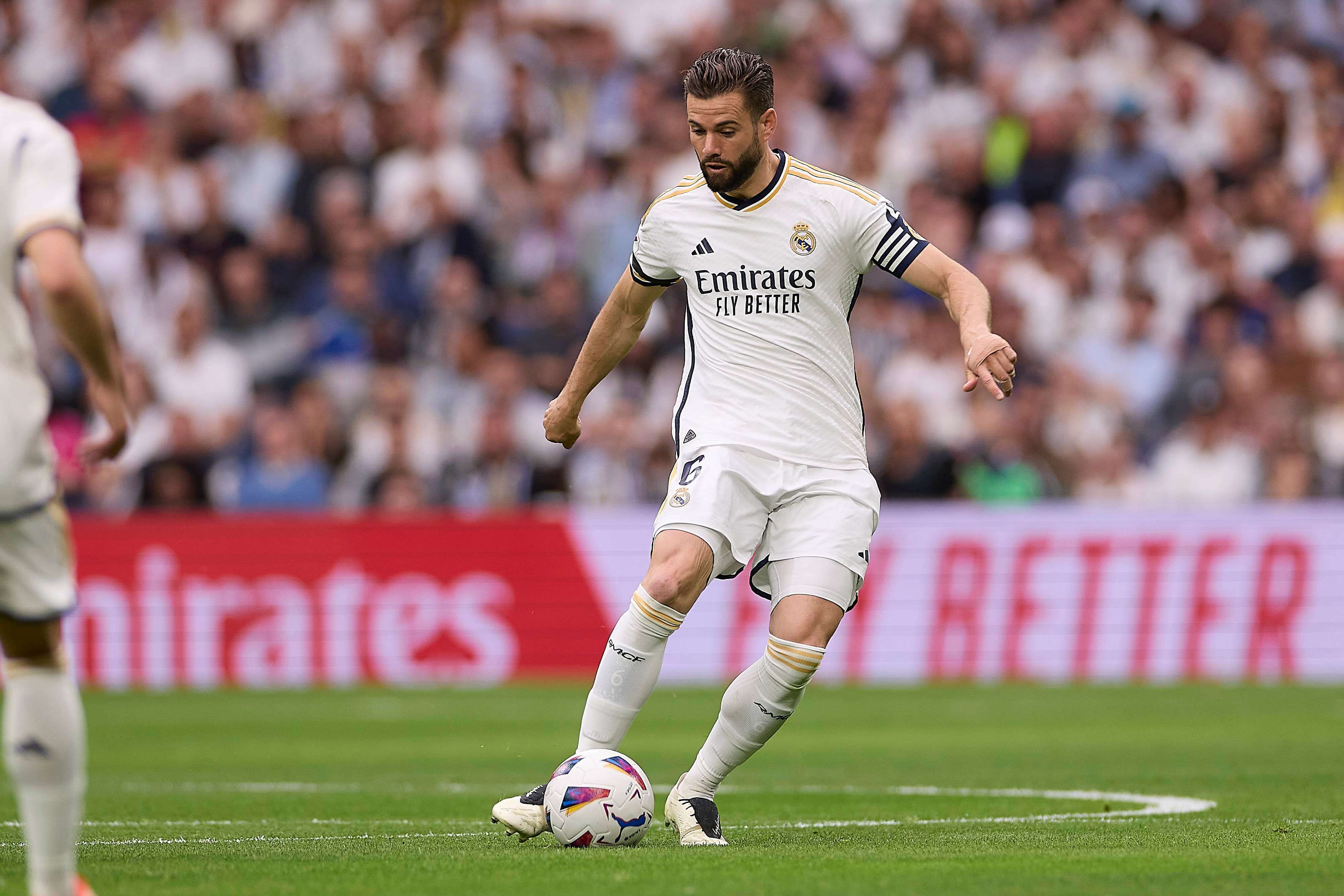 Nacho, durante un partido del Real Madrid.