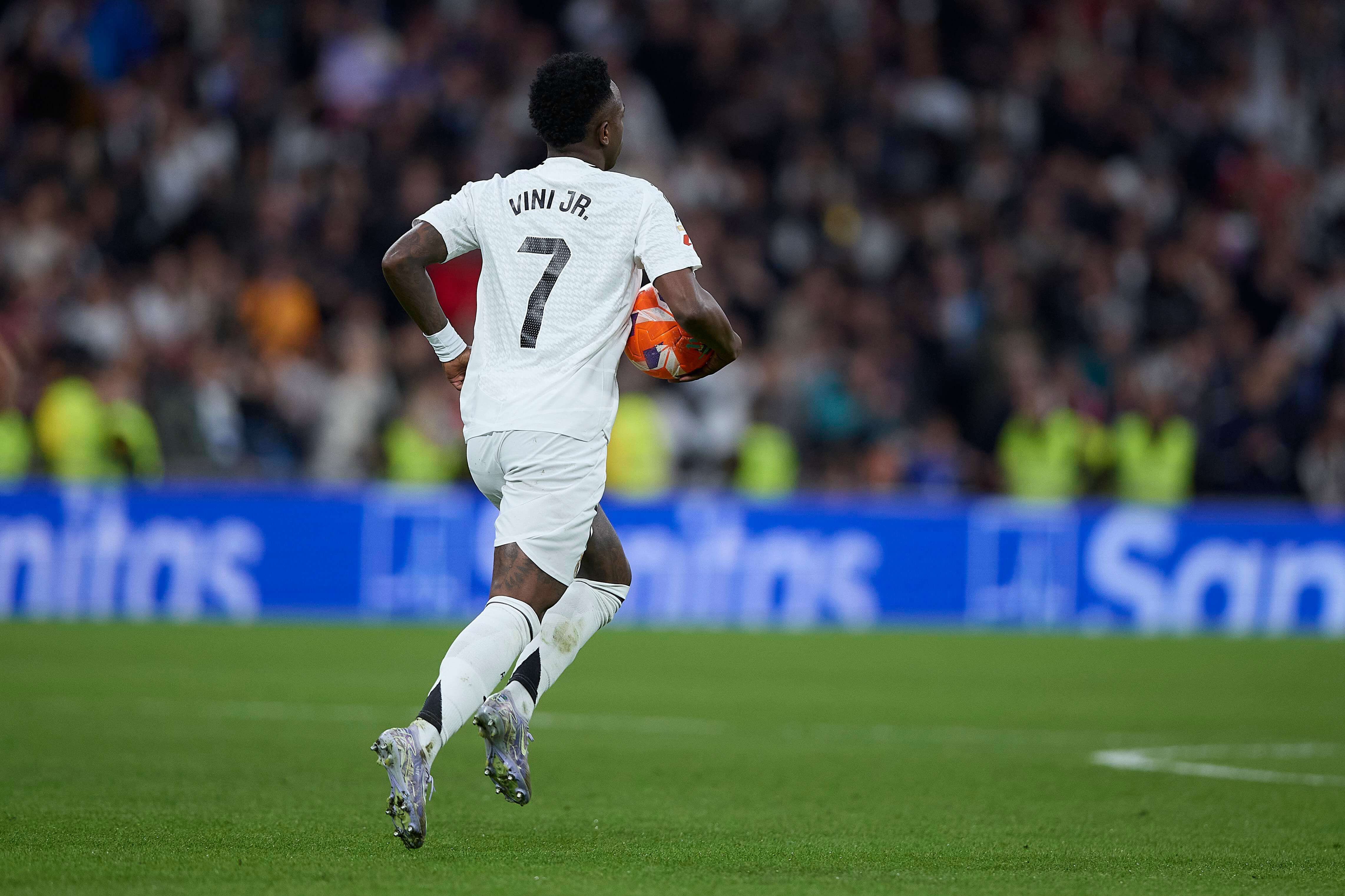  Vinicius Jr, en el partido ante el Valencia en el Bernabéu