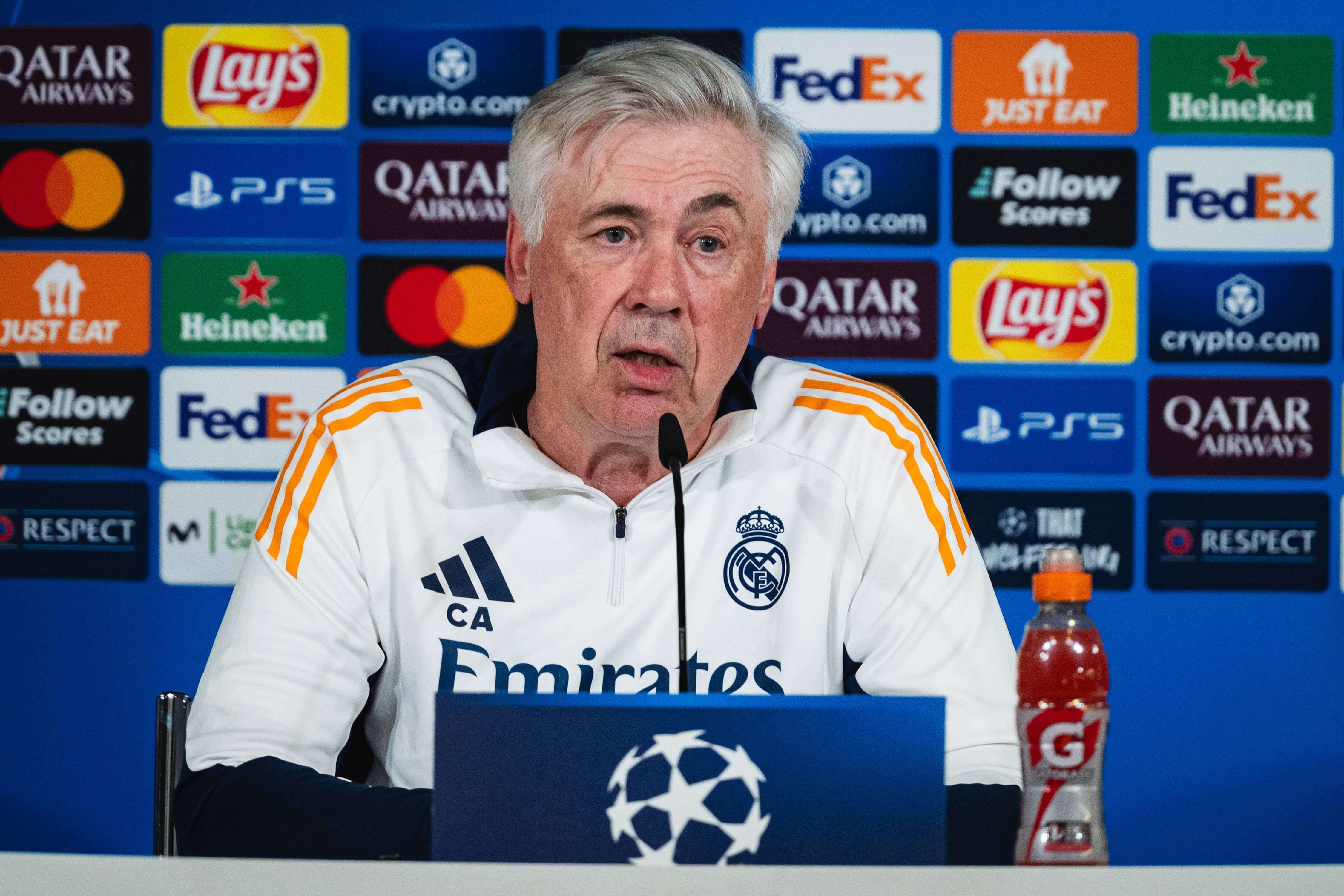 Carlo Ancelotti en rueda de prensa (Cordon Press)