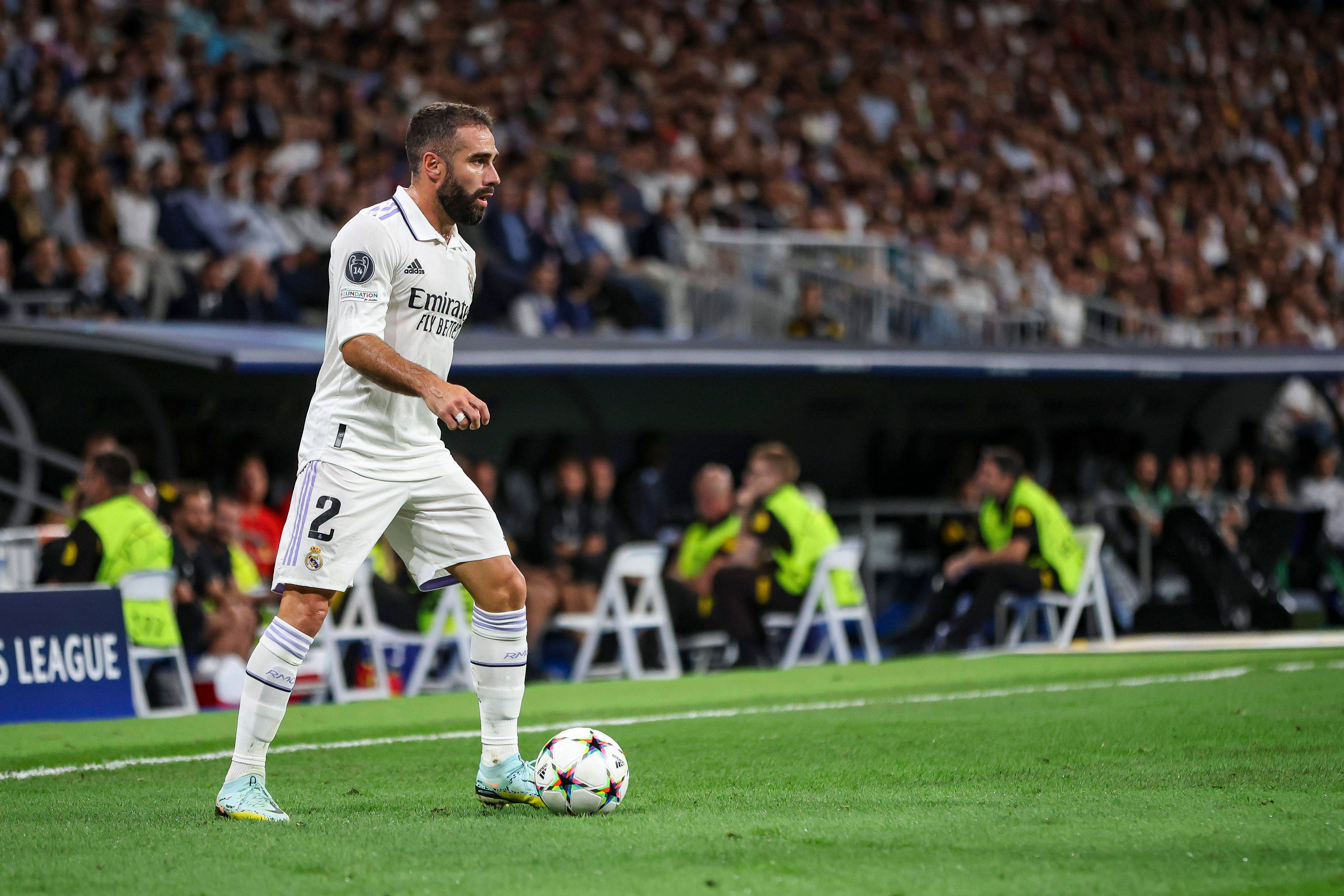  Dani Carvajal, en un partido del Real Madrid.