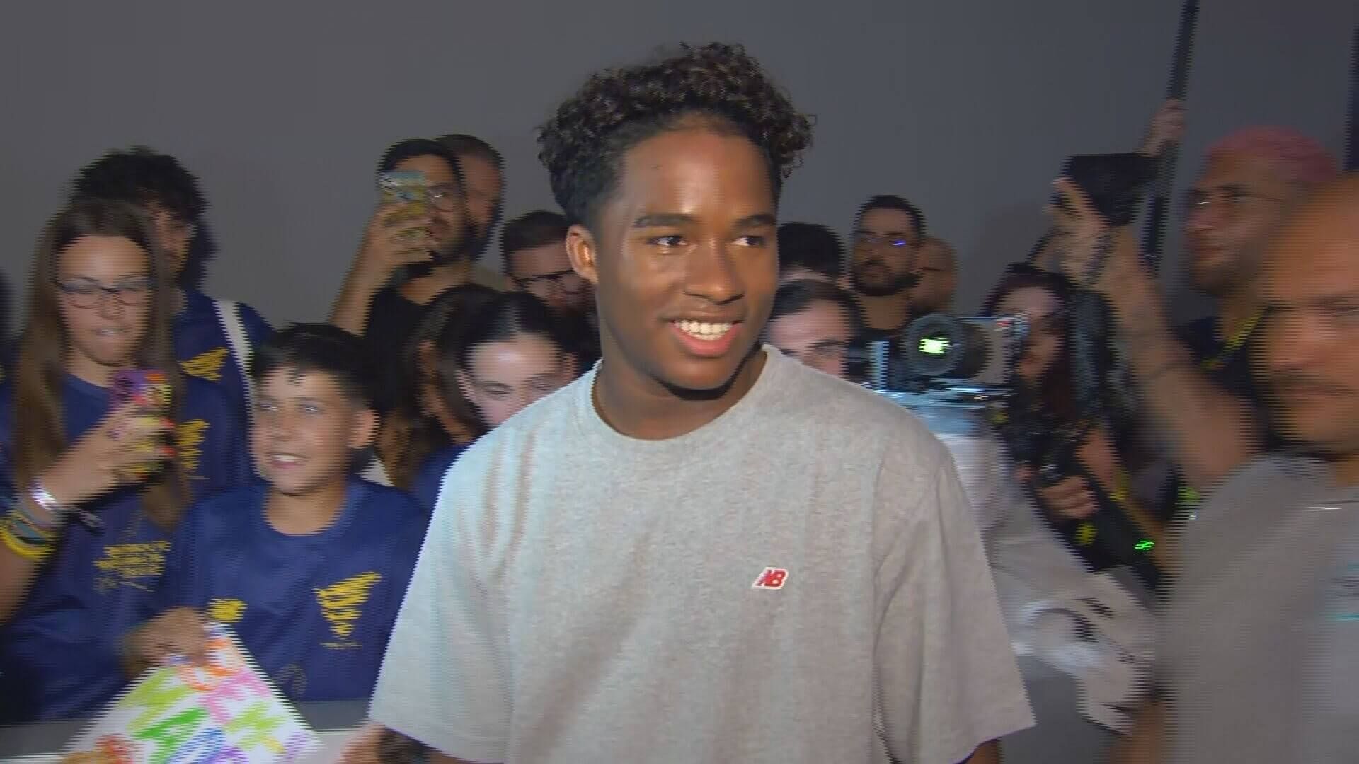 Endrick, en el evento con su marca deportiva