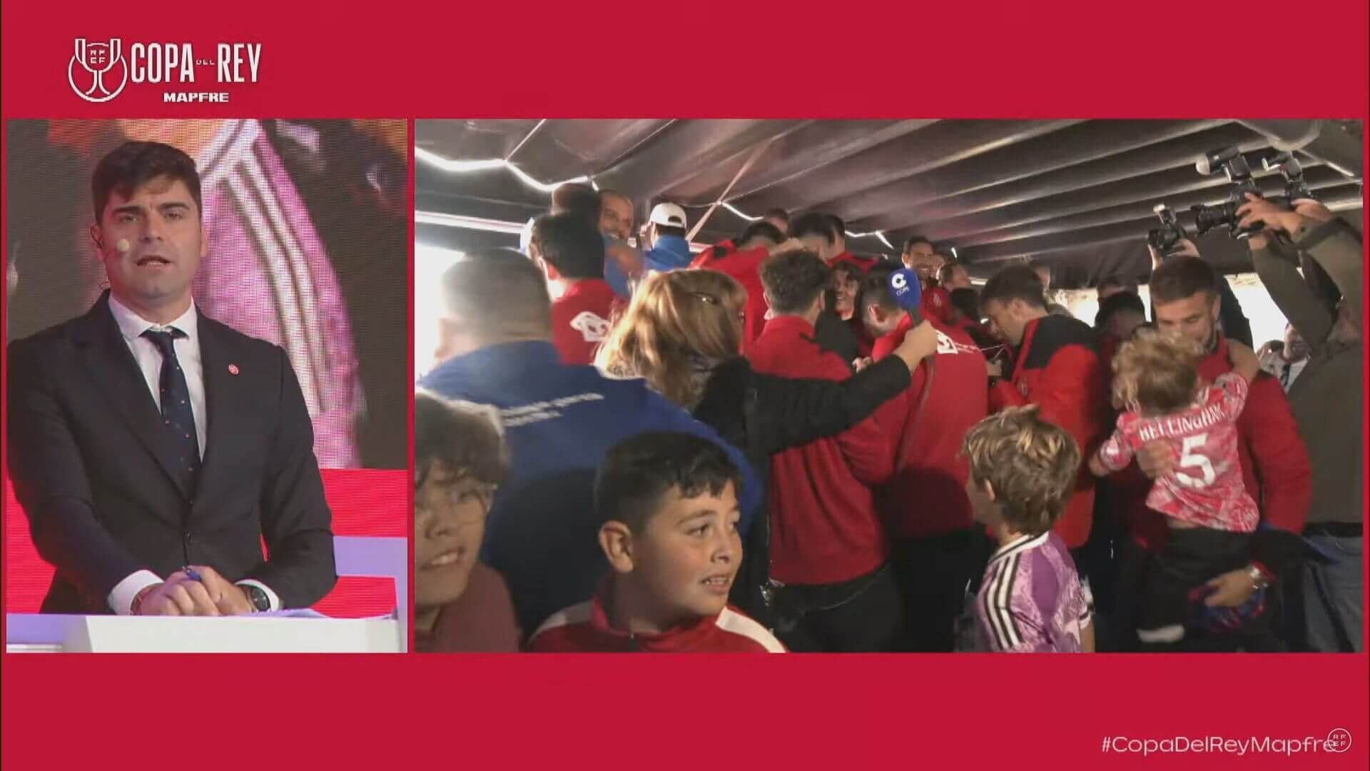 La fiesta de la Deportiva Minera cuando les toca el Real Madrid en el sorteo de Copa del Rey (RFEF)