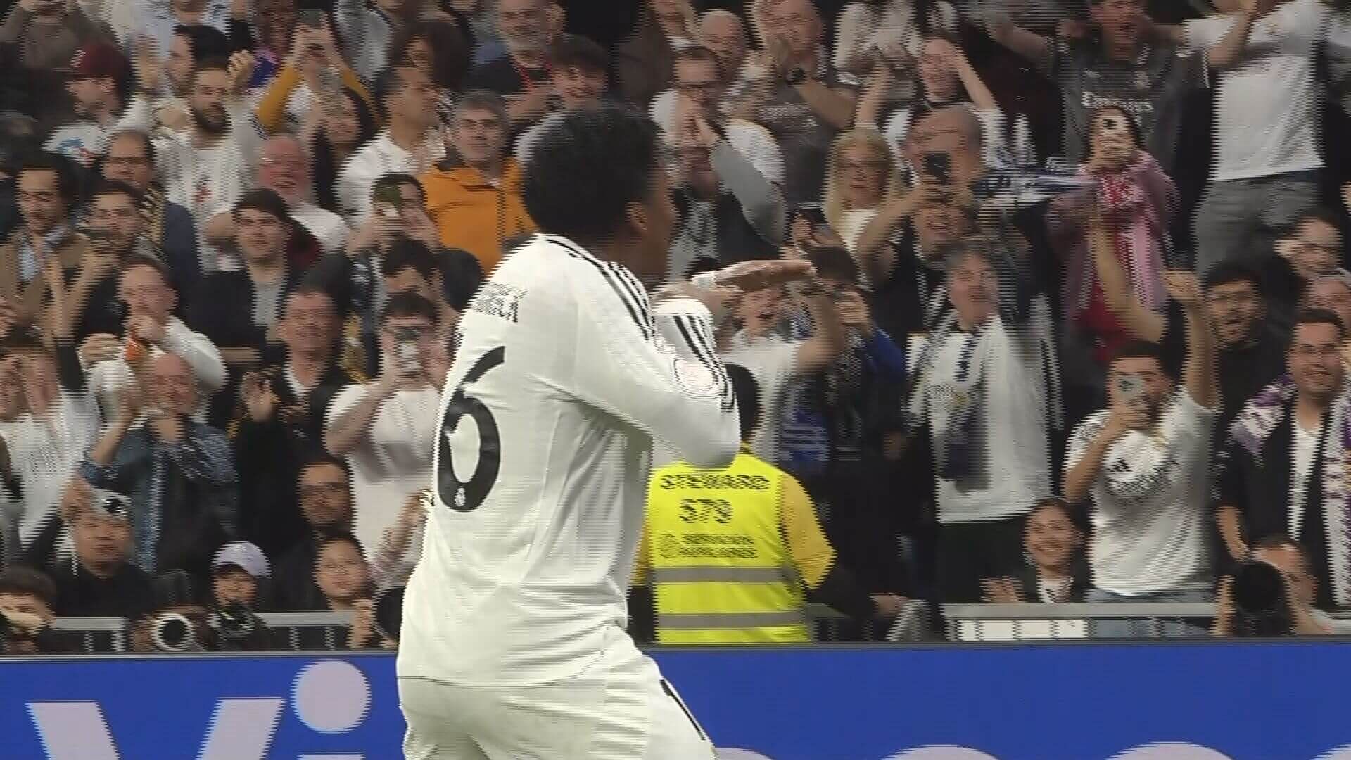 Endrick celebrando el 1-1 ante la Real Sociedad