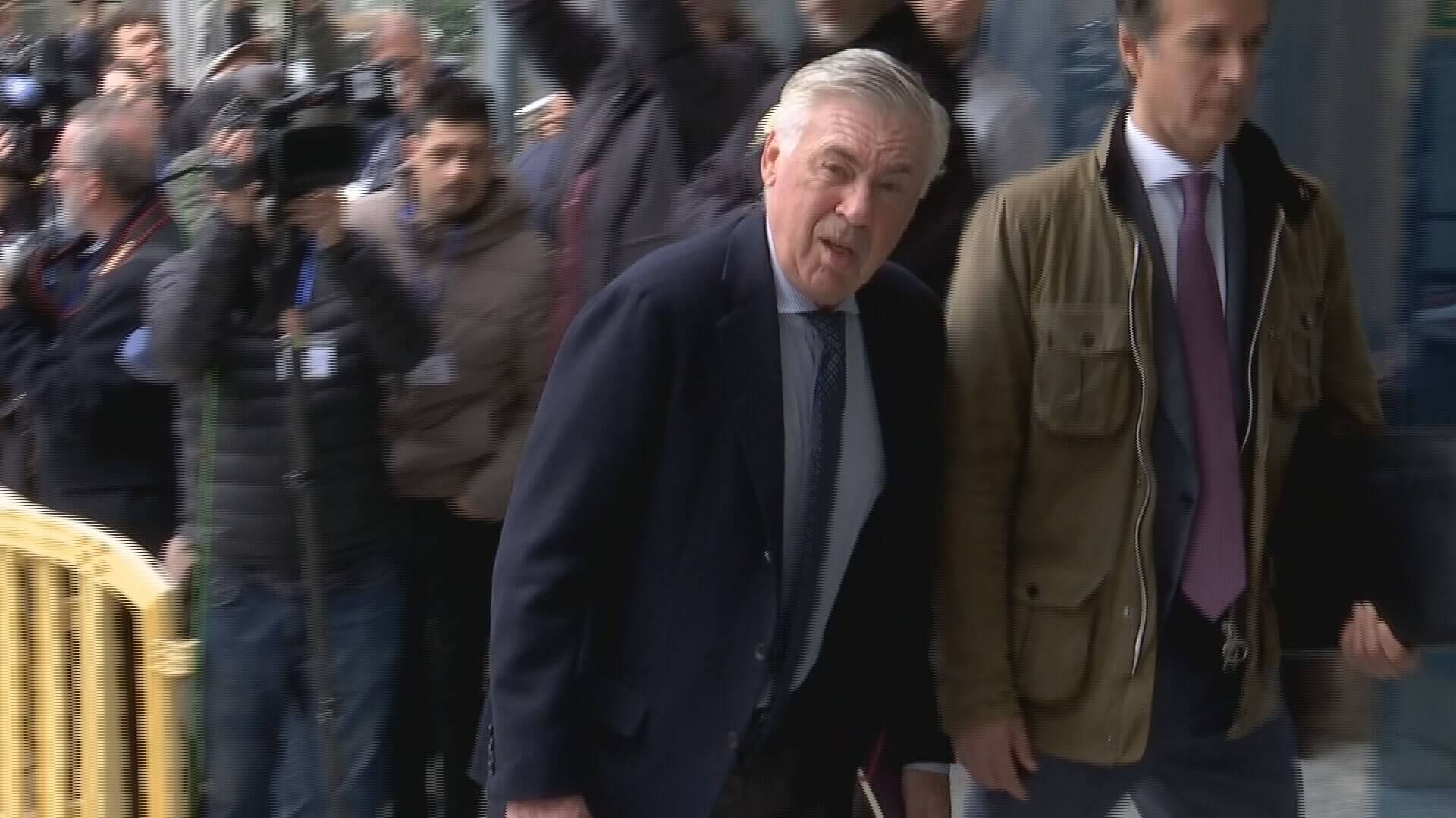  Carlo Ancelotti en su llegada a la Audiencia Provincial