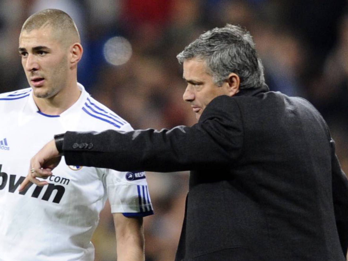  Benzema y Mourinho