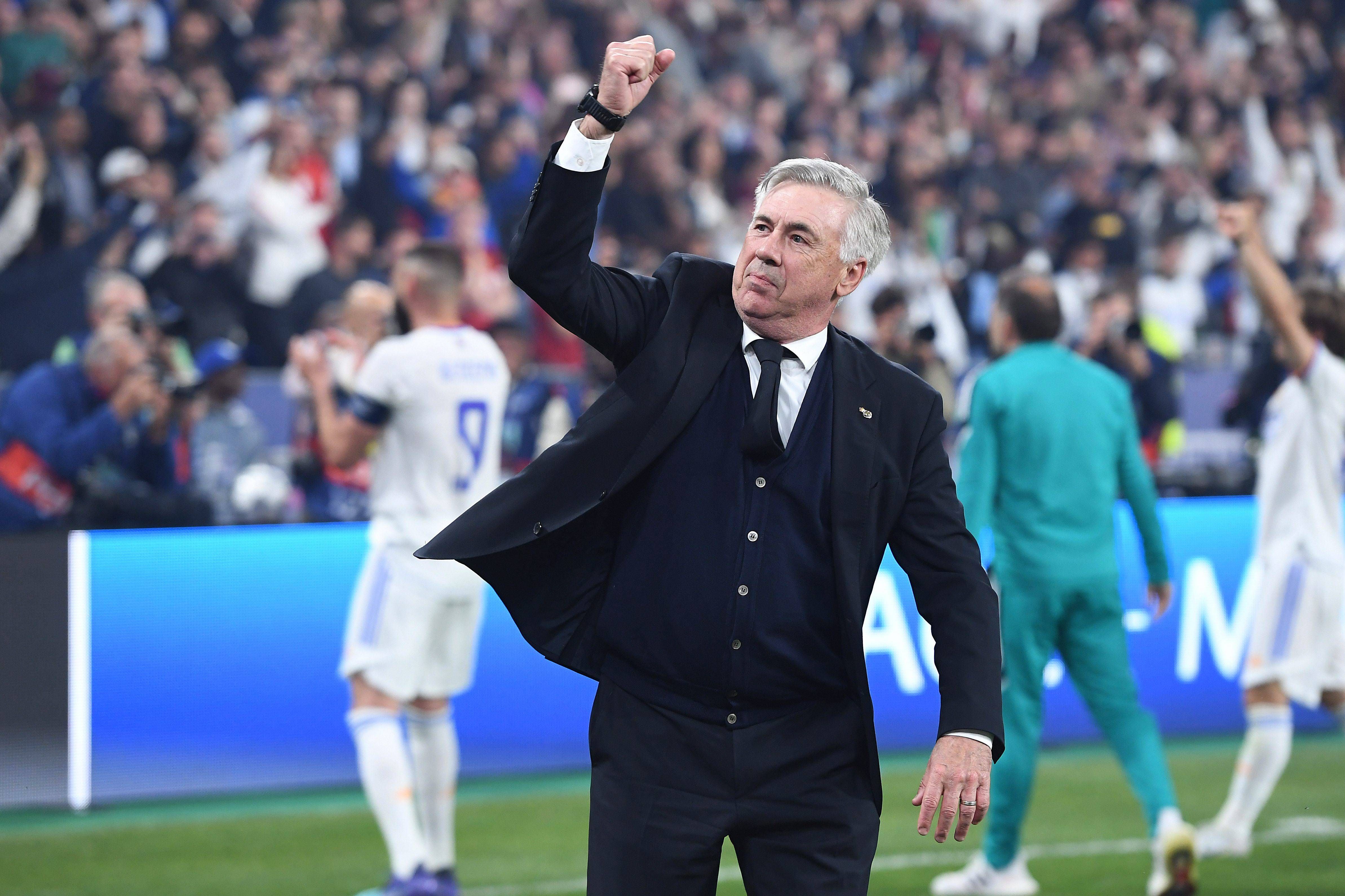 Carlo Ancelotti celebra la Champions del Real Madrid.