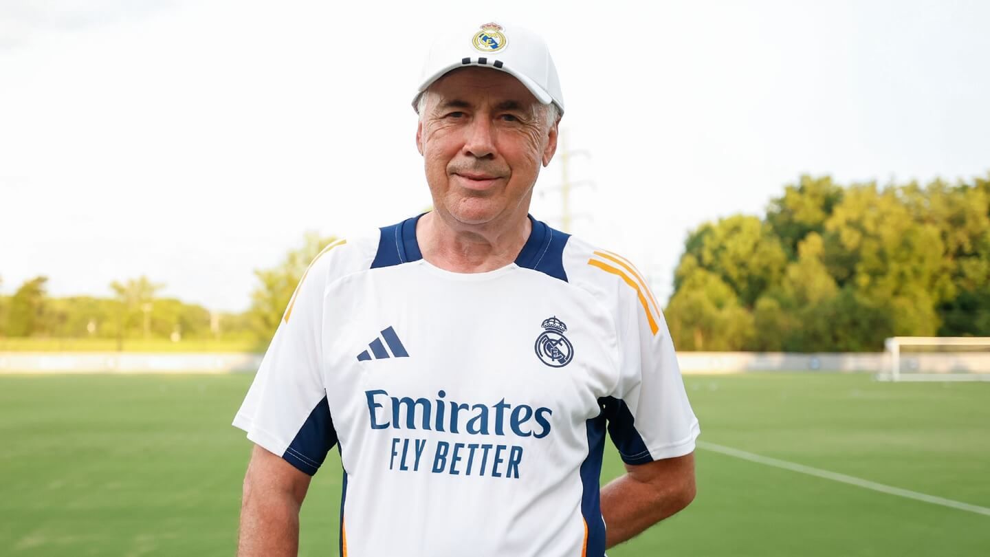  Carlo Ancelotti, en un entrenamiento del Real Madrid.