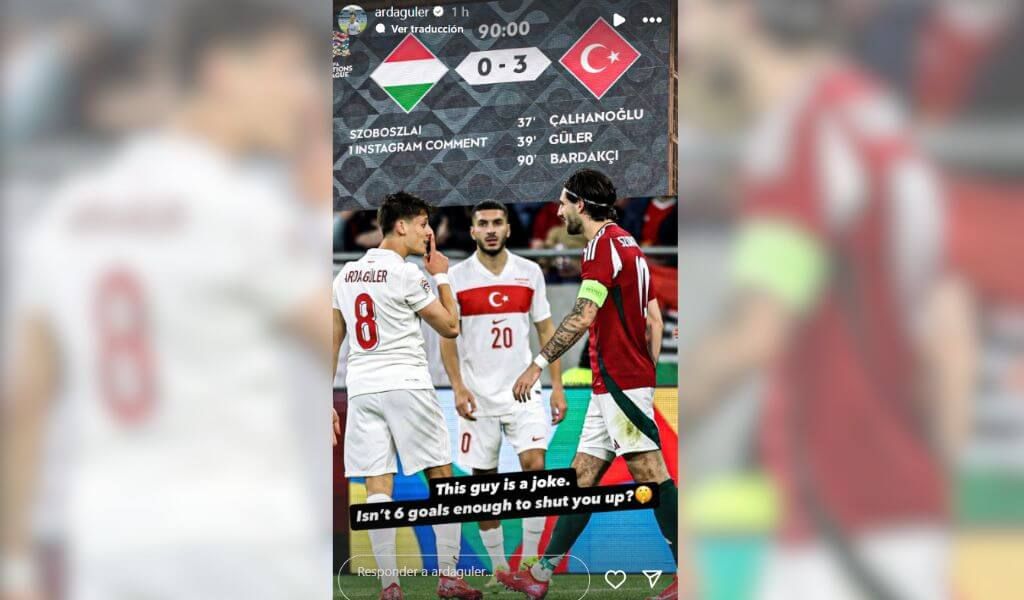 Arda Güler responde a Szoboslai