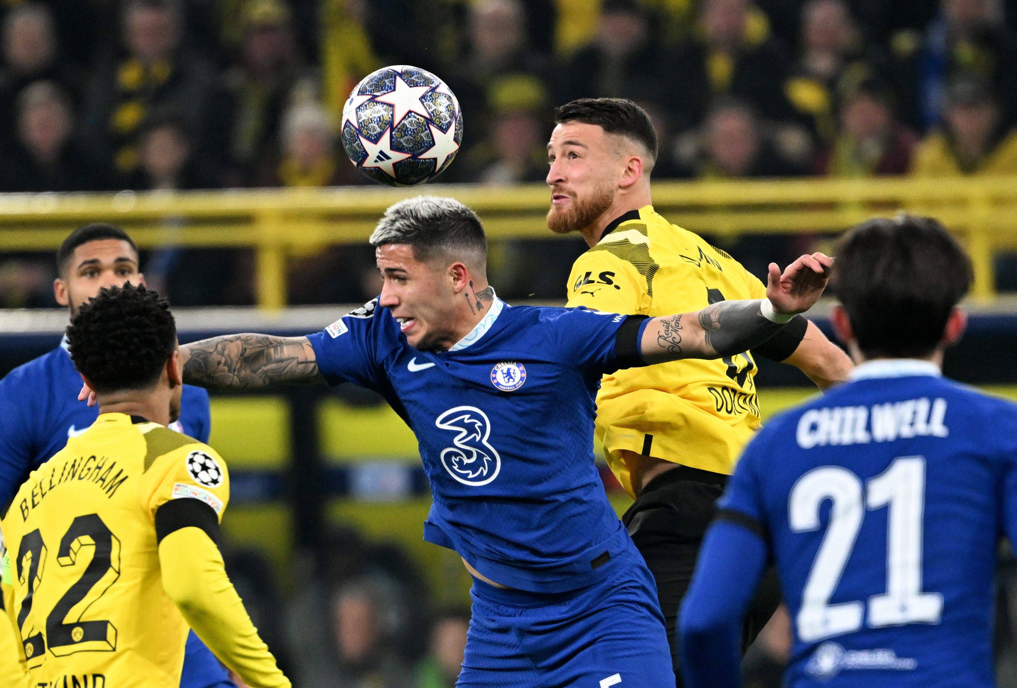  Enzo Fernández, en el Borussia Dortmund-Chelsea.