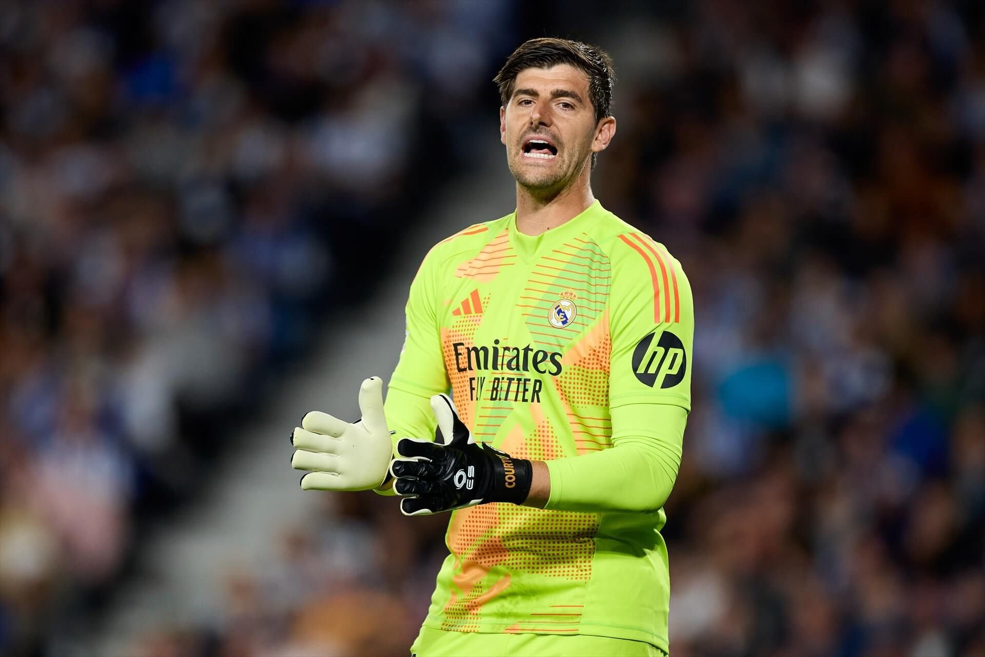 Thibaut Courtois en un partido con el Real Madrid