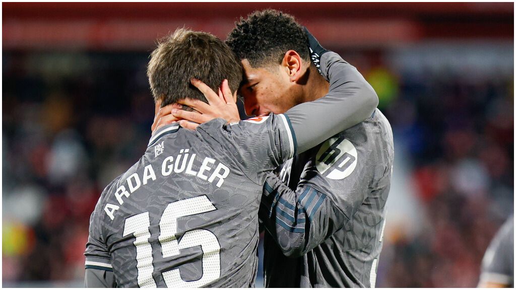  Arda Güler y Jude Bellingham, dos de los goleadores del partido frente al Girona. (Fuente: Cordon Press)