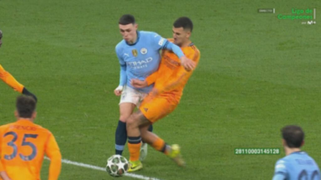  El penalti de Dani Ceballos a Phil Foden (Movistar +)