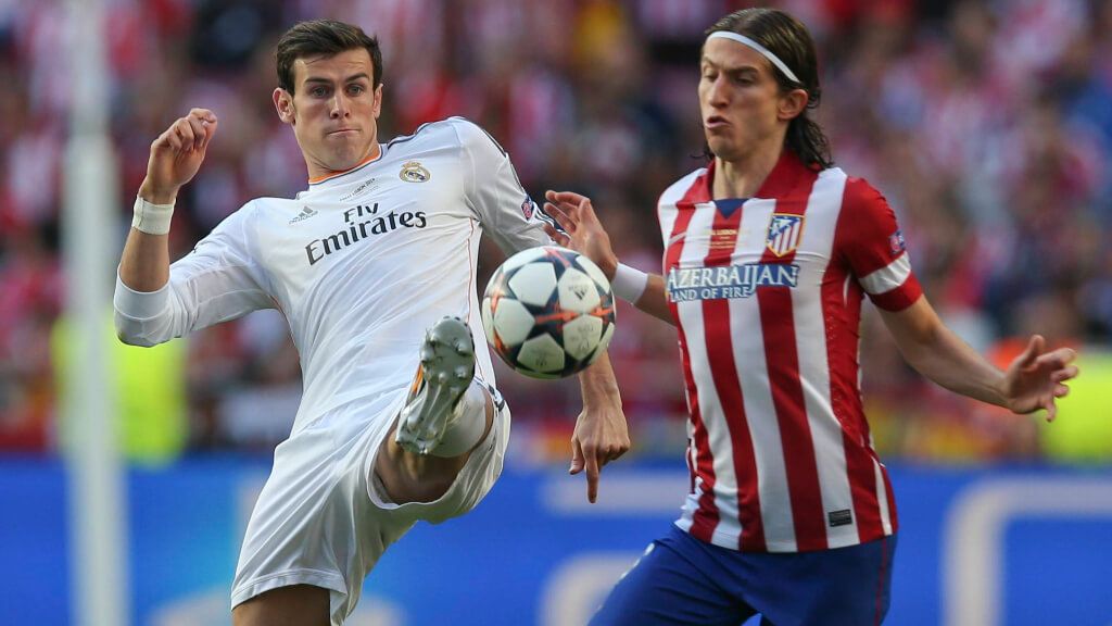  Bale y Filipe Luis en Champions (Cordon Press)