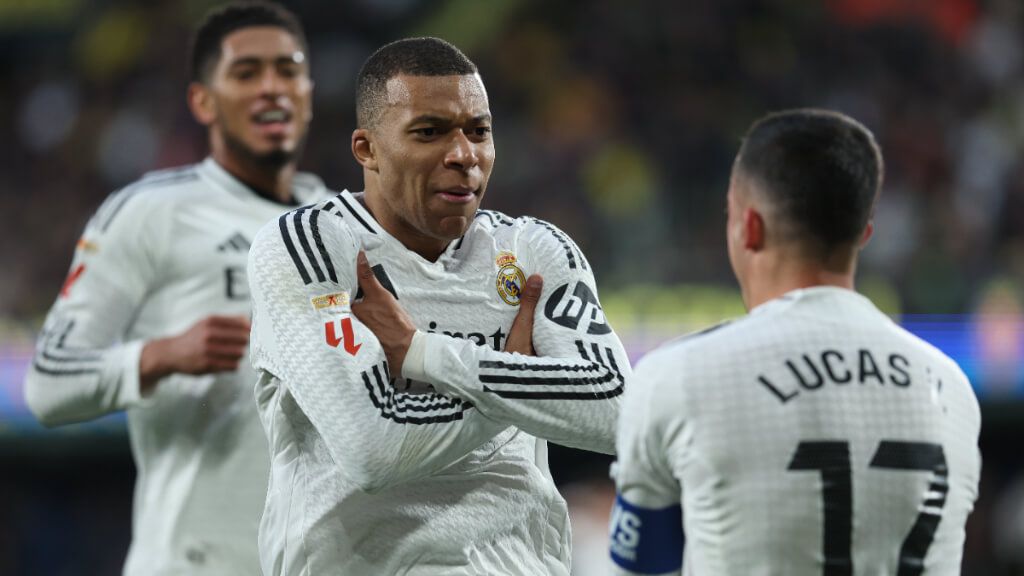  Mbappé celebrando su gol contra el Villarreal (Europa Press)