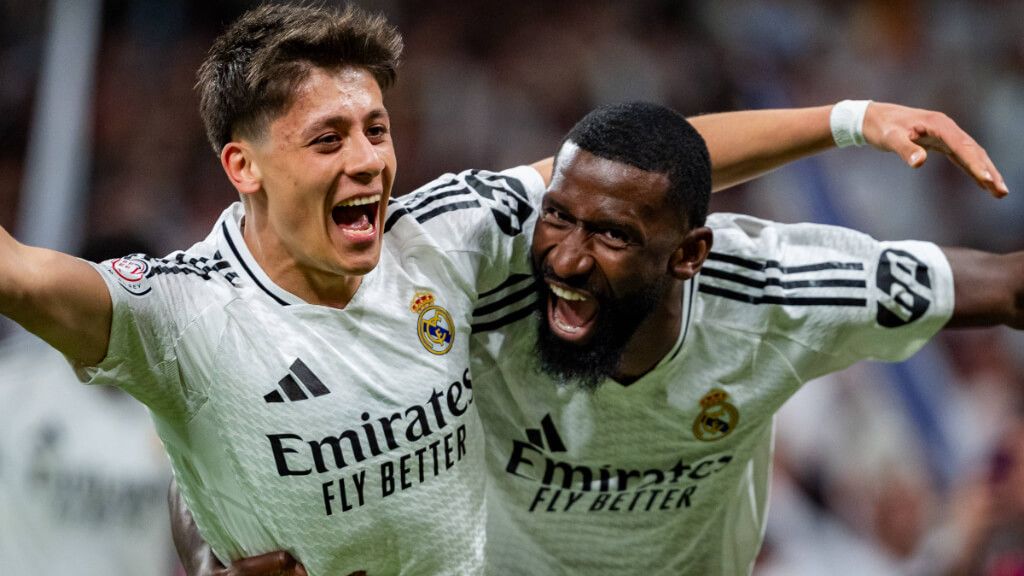 Antonio Rüdiger y Arda Güler celebrando un gol con el Real Madrid (Cordon Press)