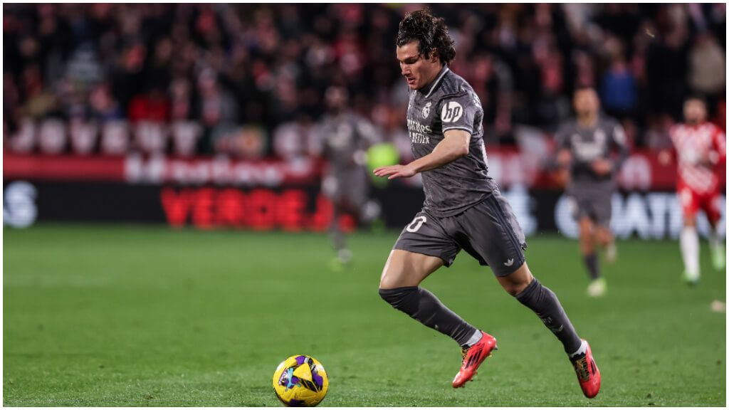  Fran García durante el partido frente al Girona. (Fuente: Europa Press)