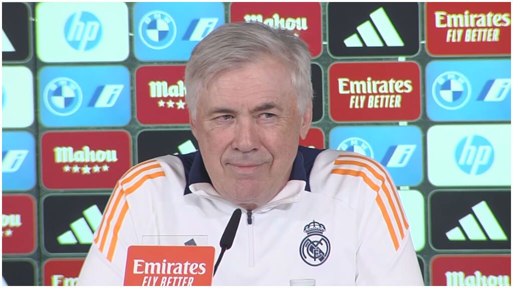  Carlo Ancelotti, en rueda prensa.