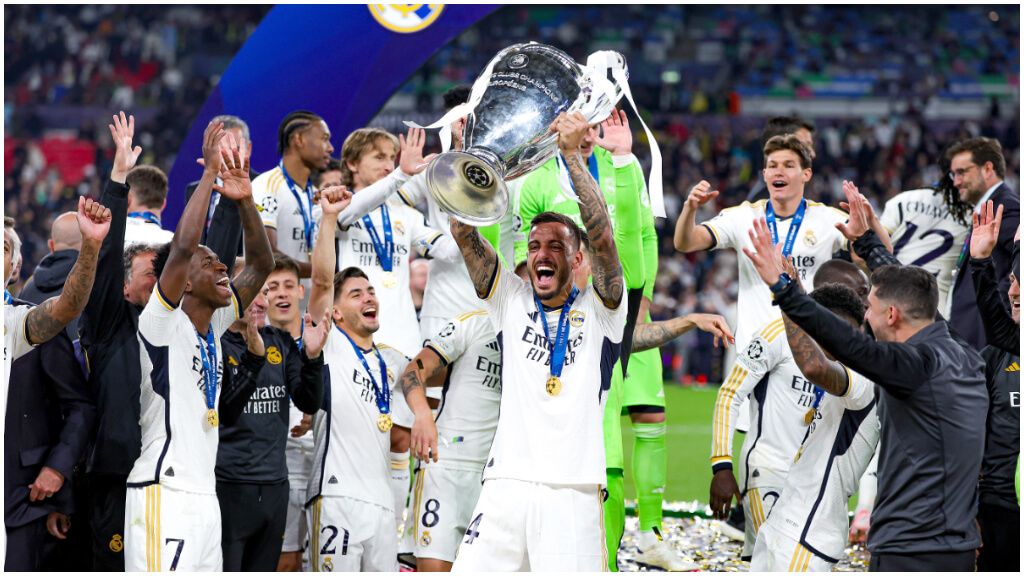  Joselu celebrando la Champions con el Real Madrid. (Fuente: Europa Press)