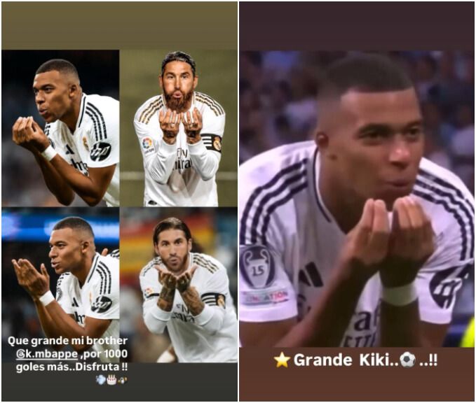  Las imágenes que ha compartido Sergio Ramos de Mbappé (Captura Instagram @sergioramos)