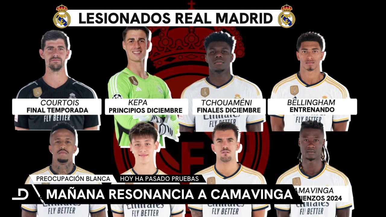  Los lesionados del Real Madrid.