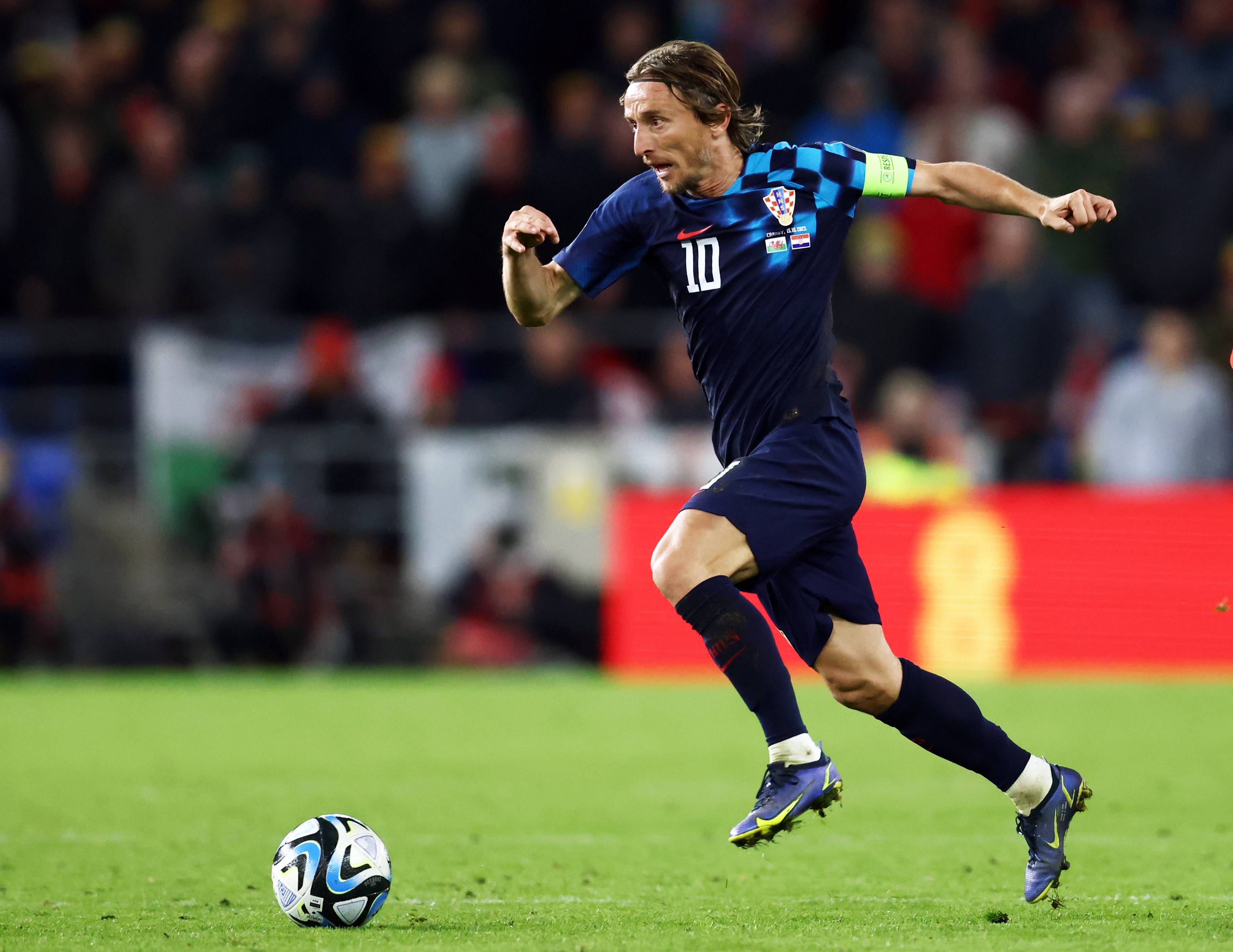  Luka Modric, durante un partido con Croacia.
