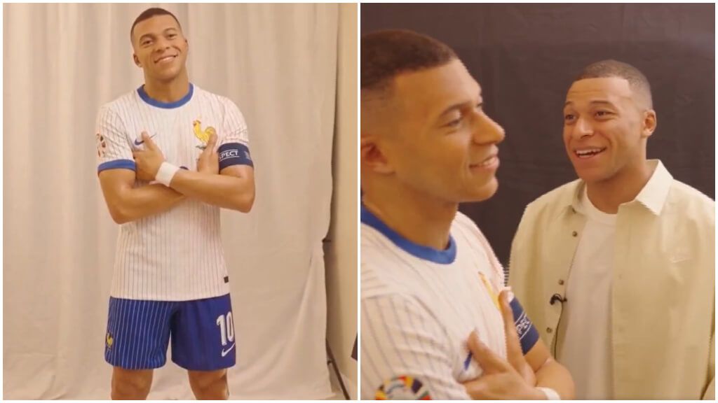  El muñeco de cera de Mbappé en un museo de Londres (Capturas de X de @Eurosport_FR)