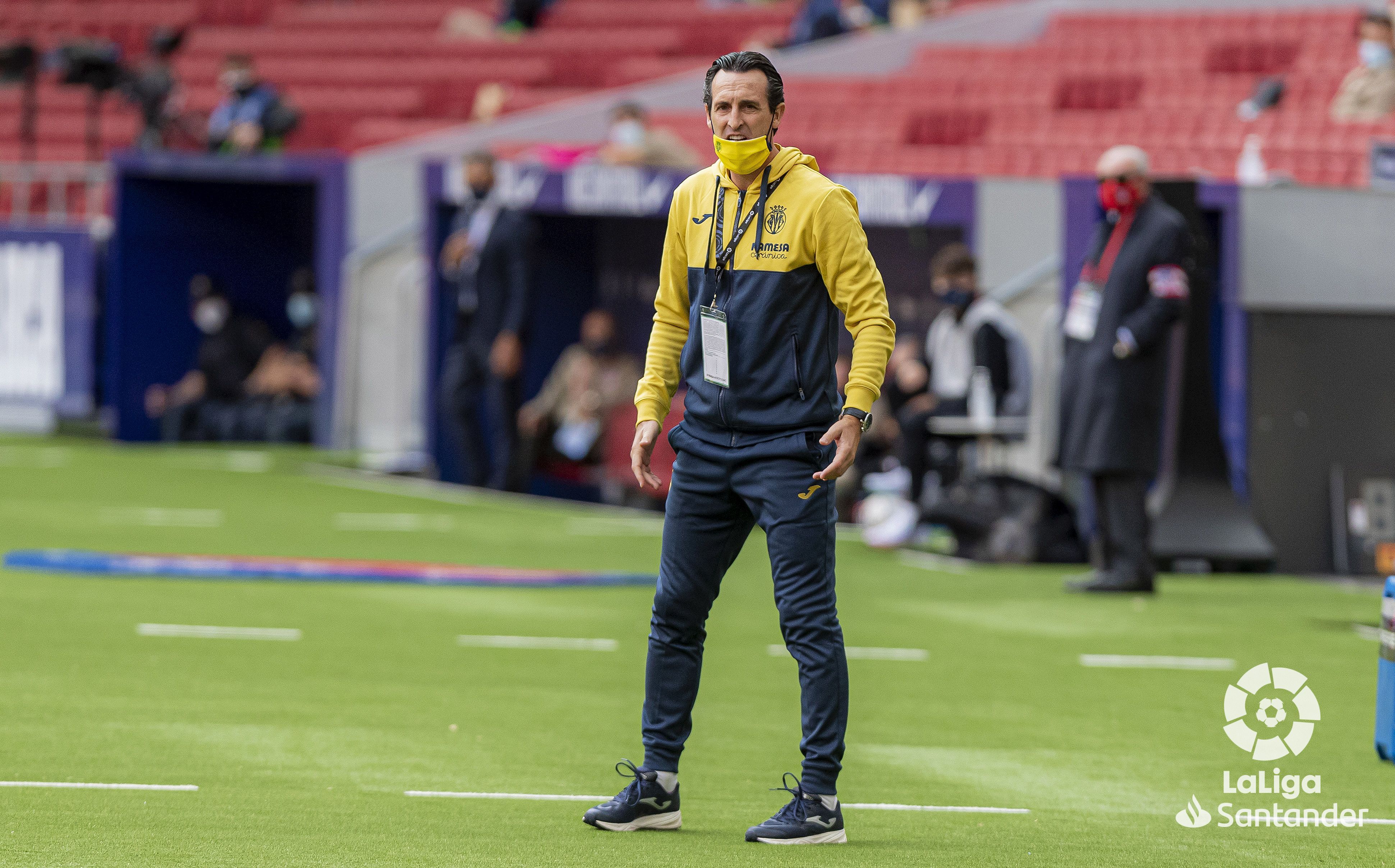  Unai Emery, en el Metropolitano.